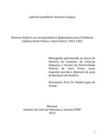 Discurso Político na correspondência diplomática entre Felisberto Caldeira Brant Pontes e Dom Pedro I: 1821-1823
