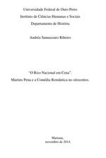 “O Riso Nacional em Cena”. Martins Pena e a Comédia Romântica no oitocentos.