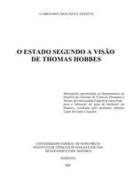 O ESTADO SEGUNDO A VISÃO DE THOMAS HOBBES