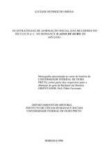 AS ESTRATÉGIAS DE AFIRMAÇÃO SOCIAL DAS MULHERES NOSÉCULO II d. C. NO ROMANCE O ASNO DE OURO, DE APULEIO. AS ESTRATÉGIAS DE AFIRMAÇÃO SOCIAL DAS MULHERES NOSÉCULO II d. C. NO ROMANCE O ASNO DE OURO, DE APULEIO.