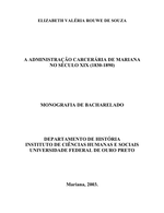 A ADMINISTRAÇÃO CARCERÁRIA DE MARIANA NO SÉCULO XIX (1830-1890)
